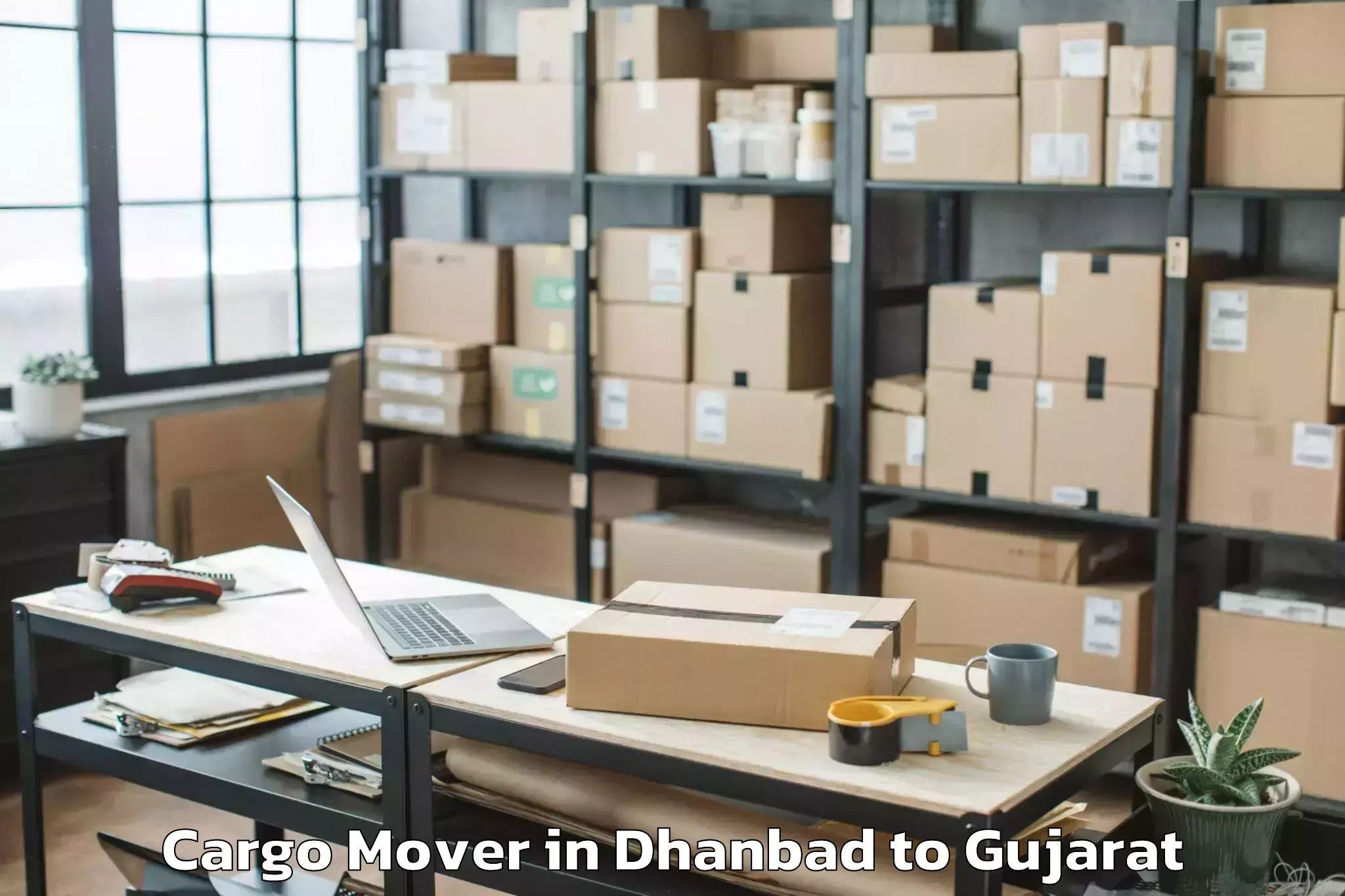 Top Dhanbad to Karnavati University Gandhinag Cargo Mover Available